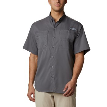 Columbia Overhemd Heren, PFG Tamiami II Short Sleeve Grijs, 86TWMQAHP